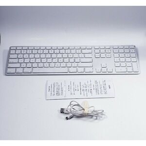 Matias FK418BTS Wireless Aluminum Keyboard Silver TESTED WORKING